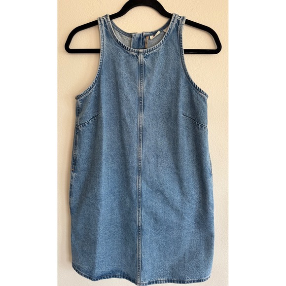 Levi's Dresses & Skirts - Levi's Women 90s Shift Sleeveless Mini Dress Size XS Blue Denim 90s retro